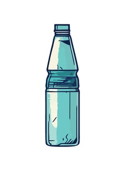 Purified water drop in plastic bottle icon isolated vector