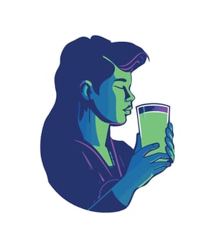 Young adults drinking wine, cheerful and cute icon isolated vector