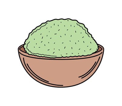 matcha tea in a bowl icon isolated illustration vector
