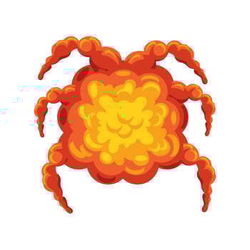 explosion effect shiny icon isolated vector