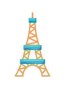 eiffel tower in france icon isolated vector