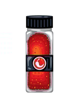 chili pepper powder condiment illustration isolated vector