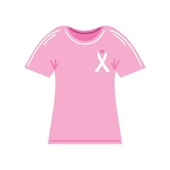 breast cancer awareness shirt illustration vector