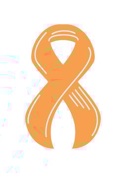 attention deficit hyperactivity disorder ribbon illustration vector