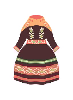 peru female costume illustration isolated vector
