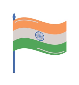 republic day india flag illustration vector