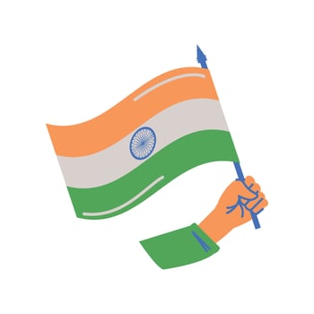 republic day india flag national illustration vector
