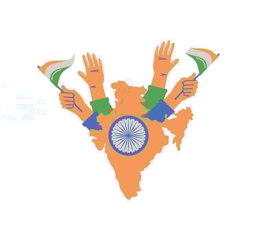 republic day india illustration design vector