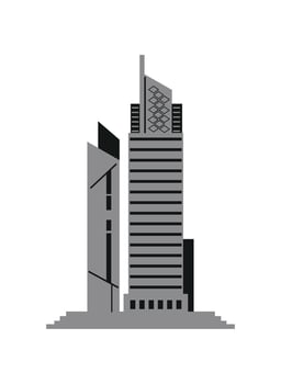 pakistan landmark bahria opal tower illustration vector