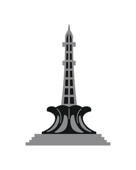pakistan landmark minar e pakistan illustration vector
