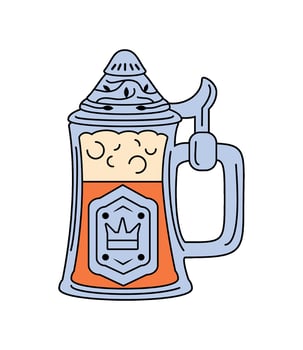 germany beer steins isolated illustration vector