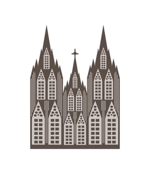 germany cologne cathedral illustration isolated vector