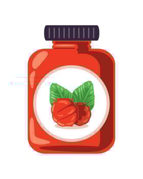 acai berry jam illustration isolated vector