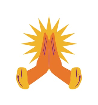 nyepi day of silence prayer illustration vector