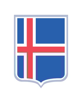 iceland flag banner illustration isolated vector