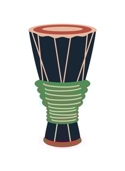 bata drum percussion illustration isolated vector