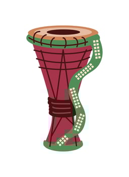 bata drum african instrument design vector