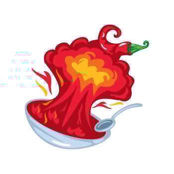 international hot and spicy food day burning illustration vector