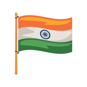 india general election flag illustration isolated vector