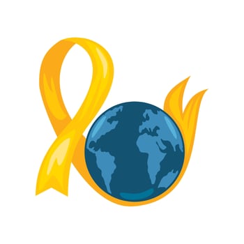 childhood cancer day world illustration design vector