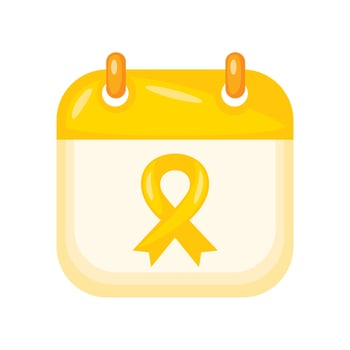 childhood cancer day calendar illustration design vector