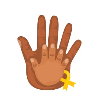 childhood cancer day campaign illustration design vector