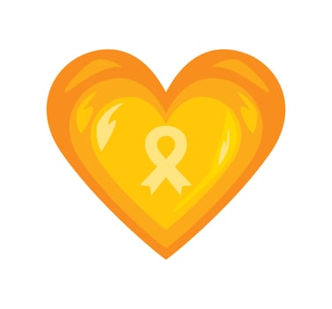 childhood cancer day heart illustration design vector
