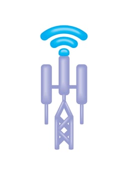 5G antenna transmission illustration design vector