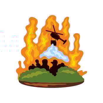 forest fires emergency illustration design vector