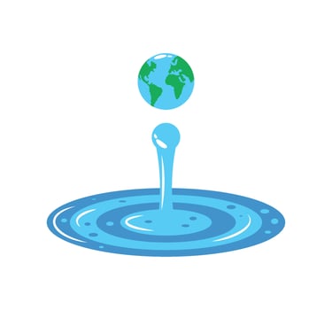 water day environmental illustration vector