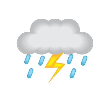 weather thunderstorm rain illustration isolated vector