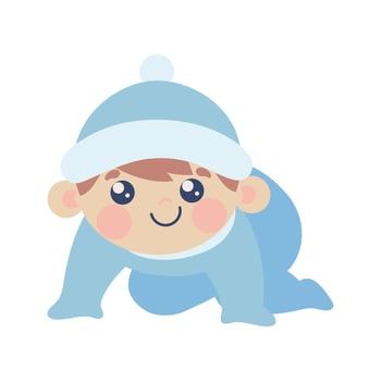 baby boy icon isolated vector