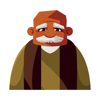 grandparents day grandfather character icon isolated vector