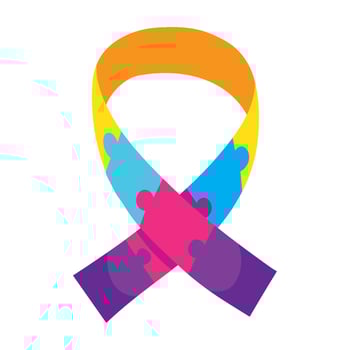 autism ribbon puzzles design illustration vector