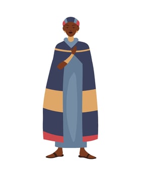 south africa woman illustration isolated vector