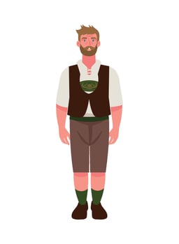 germany man with lederhosen illustration vector