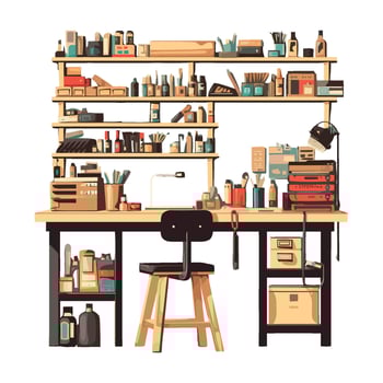 Modern bookshelf design for home office decoration icon vector