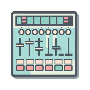 music equalizer audio and control icon isolated vector