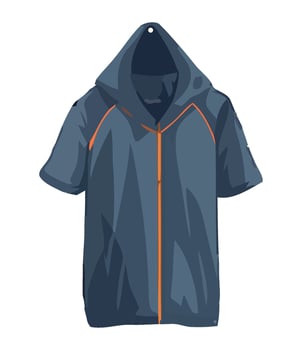 Modern men winter fashion in blue icon isolated vector