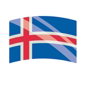 iceland flag emblem illustration isolated vector