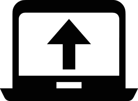 Upload icon symbol image vector