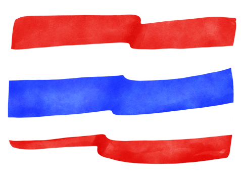 Thailand map and flag png