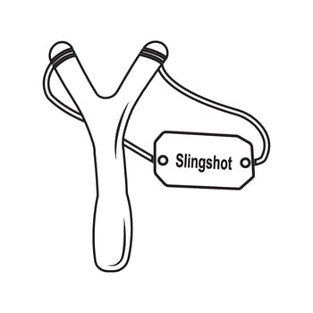 slingshot icon design vector