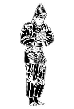 pictures of pencak silat martial arts movements, suitable for designing t-shirts, logos, posters, education and others vector