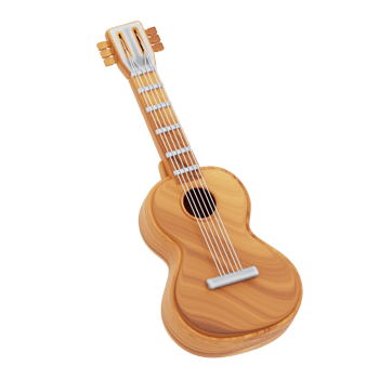 3d illustration acoustic guitar png