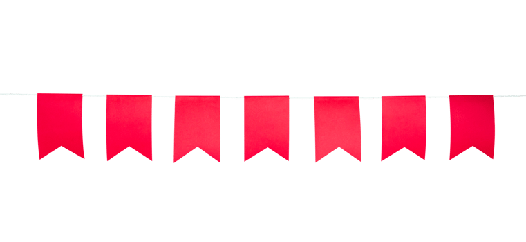 Red flag fisolated for event element png