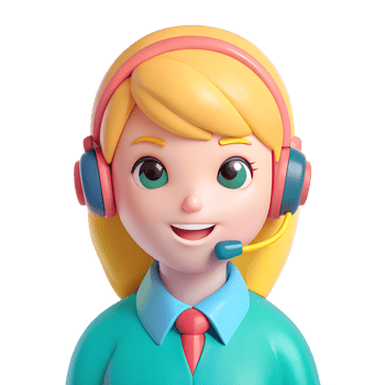 3D call center avatar png
