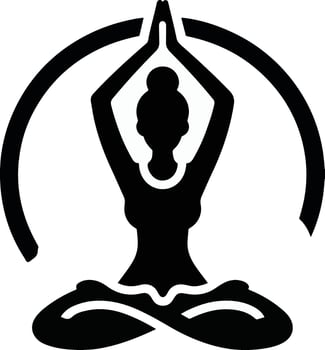 A women doing yoga illustration vector
