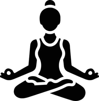 A women doing yoga illustration vector