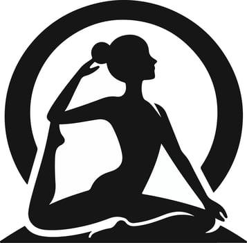 A woman doing yoga illustration vector